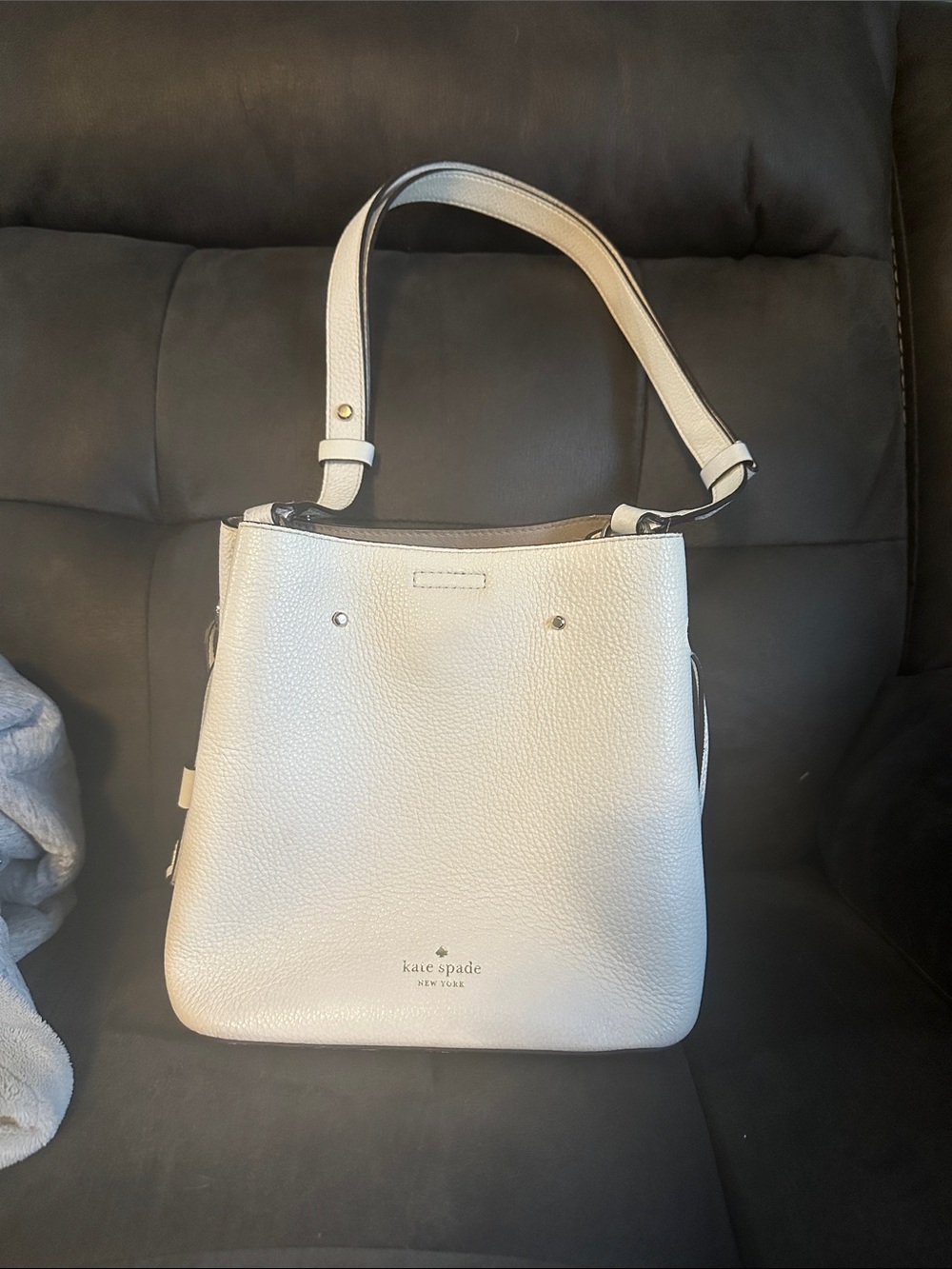 kate spade White Leather Bucket Shoulder Bag - Picture 15 of 16